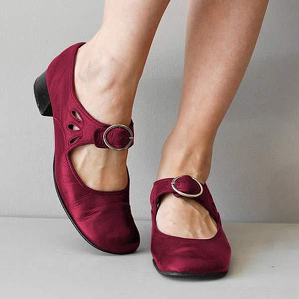 Vintage Schuhe Mit Runder Zehe