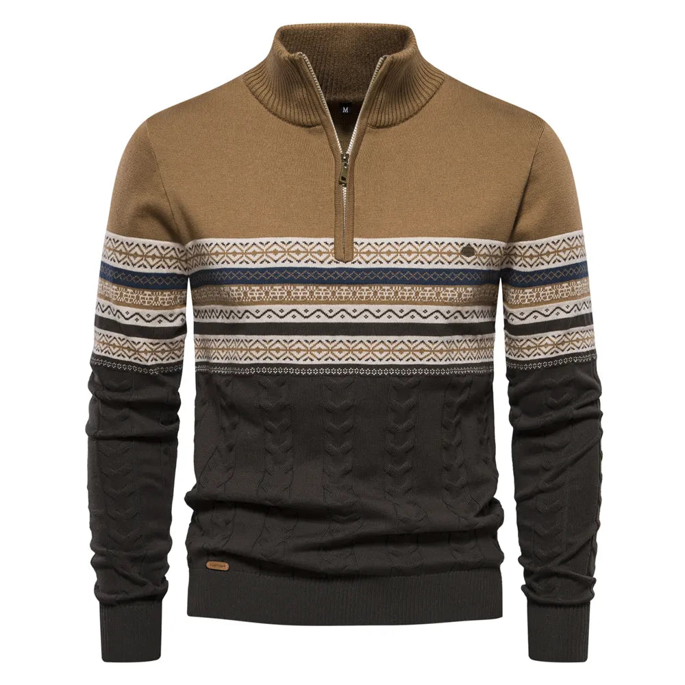 Ace - Hochwertiger Pullover mit Retro-Muster