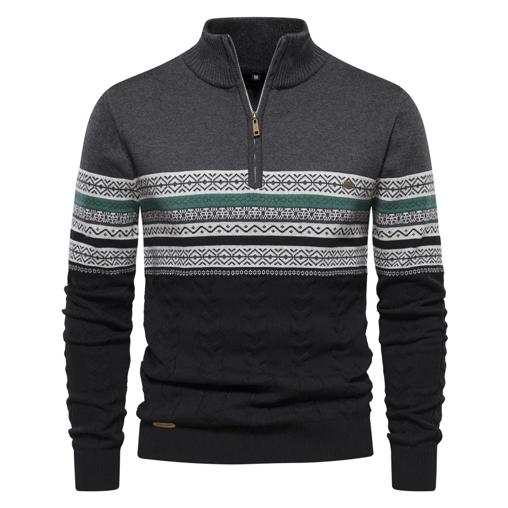 Ace - Hochwertiger Pullover mit Retro-Muster