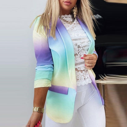 WOLFF Langärmelige Tie-Dye-Blazer