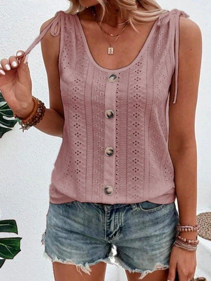 Sommerliche ärmellose Tanktop | Festliche Bluse für Damen