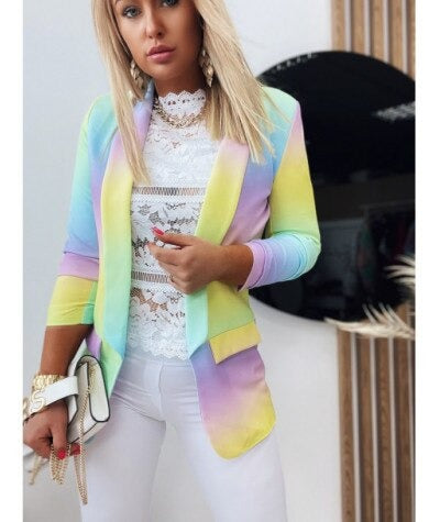 WOLFF Langärmelige Tie-Dye-Blazer